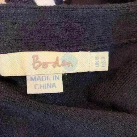 Boden navy blue and white stripe sweater dress, size 8 - Picture 6 of 7